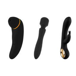 Set de Juguetes Eróticos Hugbox Pack Solo Estimulador Clítoris Vibrador Conejito Wand Silicona Garantía 2 años
