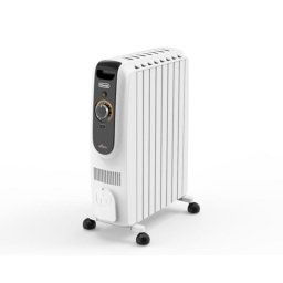 Radiador Eléctrico De'Longhi 2500W grande control giratorio efecto chimenea y seguridad avanzada