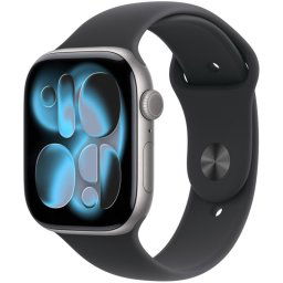 Apple Watch Series 11 GPS 46mm Caja de Aluminio Gris Espacial con Correa Deportiva Negra M/L