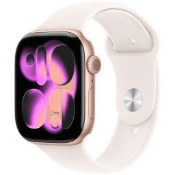 Apple Watch Series 11 GPS 46mm Caja de Aluminio Oro Rosa con Correa Deportiva Rosa Rubor M/L