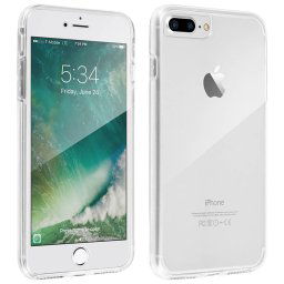 Avizar Funda Protectora de Silicona y Policarbonato Protección Total Transparente para iPhone 7 Plus / iPhone 8 Plus