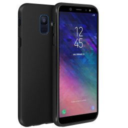 Avizar Funda Protectora de Silicona y Policarbonato Protección Total Negra para Samsung Galaxy A6