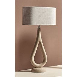 Lampara Sobre Mesa Madera Mango y Tulipa Serie Audoyer