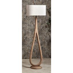 Lampara Pie Alta Mango Color Toffe Tulipa Rafia Audoyer