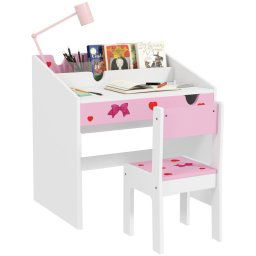 Aiyaplay Juego de Escritorio y Silla para Niños De +3 Años con Cajón Extraíble