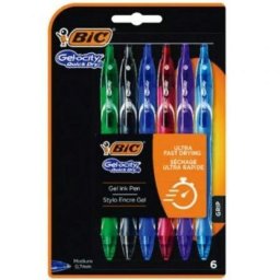 Bolígrafo de gel Bic Gelocity Quick Dry retráctil grip 0,7 mm surtido