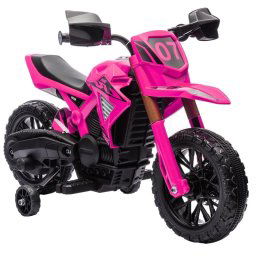 Aiyaplay Moto Eléctrica Para Niños De +3 Años Carga 30 Kg Rosa