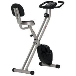Homcom Bicicleta Estática Plegable Con Respaldo 8 Niveles De Resistencia Volante