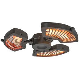 Outsunny Estufa Exterior Eléctrica 2400w Con 3 Niveles De Calor Ø55x8 Cm