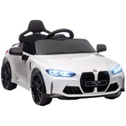 Aiyaplay Coche Eléctrico Para Niños Bmw M4 Con Mando A Distancia Blanco