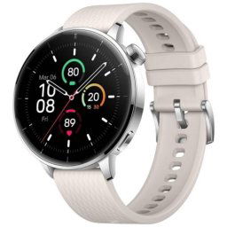 Smartwatch OnePlus Watch 3 GPS NFC 43mm AMOLED Plata Correa Blanca M Resistencia Agua 5ATM+IP68