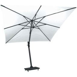 Gecko Jardin Sombrilla offset 3x3 m aluminio negro tejido crudo