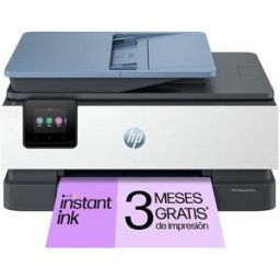 HP Impresora multifunción OfficeJet Pro 8125e, Fax móvil, Wi-Fi, compatible con Instant Ink. Blanco / Gris