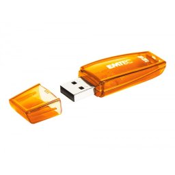 Memoria usb emtec flash c410 128 gb 2.0 naranja