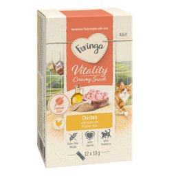 Feringa Vitality Creamy Snacks para gatos - Pollo (12 x 10g)