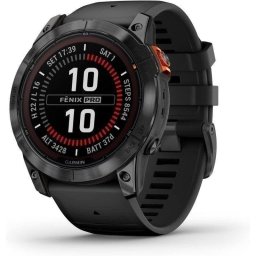 Garmin Fénix 7X Pro Solar GPS NFC 51mm MIP Gris Correa Negra Resistencia Agua 10ATM SpO2