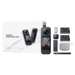 Cámara Digital Compacta Insta360 X5 72 MP Dual Sensor 8K Ultra HD 360° Estabilizador WiFi Bluetooth