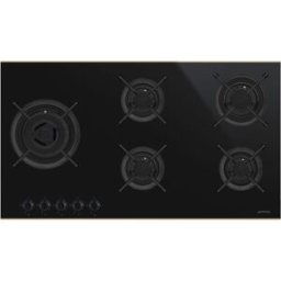 SMEG Placa gas 5 quemadores - PV695LCNR. Negro