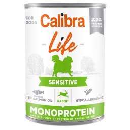 Calibra Dog Life Adult 6 x 400 g - Sensible con conejo
