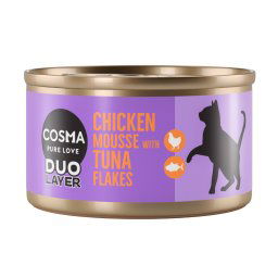 Cosma DUO Layer 24 x 70 g - Pack Ahorro Mousse de pollo con trozos de atún