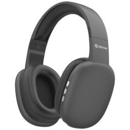 Auriculares Denver BTH-252 inalámbricos Bluetooth para llamadas, música y deporte, gris