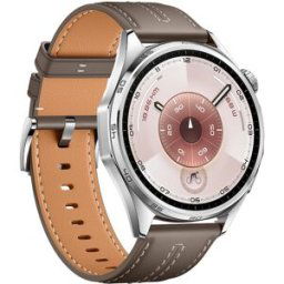Huawei Watch GT 6 46mm correa efecto piel gris Smartwatch. Gris