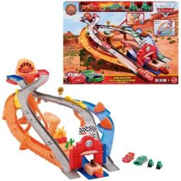 Pista Radiador Springs Carrera y rescate Disney Pixar Cars.