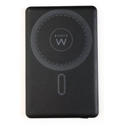 Power Bank Ewent UltraSlim 5000mAh MagSafe PD 22.5W Carga rápida USB-C Negro