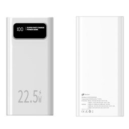Power Bank Leotec LEPOW30W22W 30000mAh 22.5W carga rápida 4xUSB-A 1xUSB-C Blanco LCD