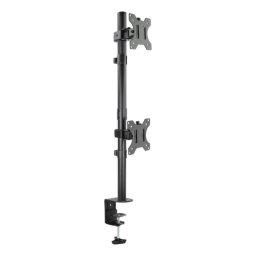 Soporte de mesa TooQ DB1233TNV-B para 2 monitores 13-32" vertical acero negro