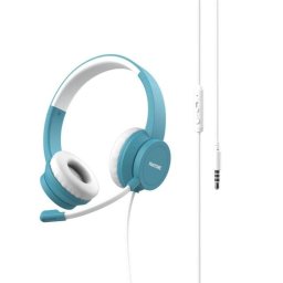 Auriculares Pantone PT-WDH002GY2220 con cable aguamarina