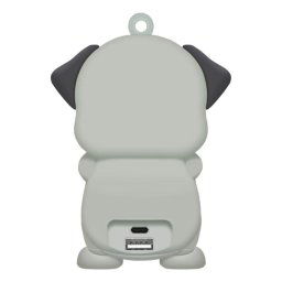 Powerbank Celly PBDOG 2600 mAh Gris Polímero de Litio Portátil Universal USB-C/USB-A