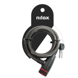 Candado Nilox NXPLCABLELOCK acero inoxidable 1,3 m negro seguridad bici y patinete
