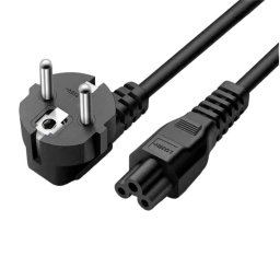 PcCom Essential Cable Schuko CEE7 a C5 Trebol 3 Clavijas 1.8m Negro