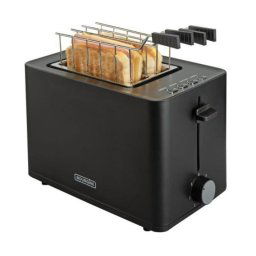 Tostadora Bourgini 14.0402.00.00 negra 2 rebanadas 850 W ranura larga sandwich extraancha