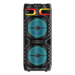Altavoces Denver Party inalámbricos y cableados 16 W con Bluetooth y luz LED