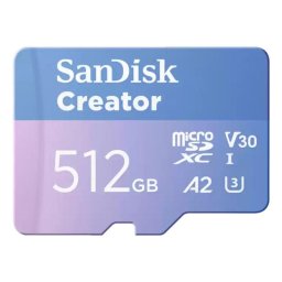 Tarjeta microSDXC 512 GB Azul Clase 10 UHS-I 190 MB/s + Adaptador miniSD Resistente