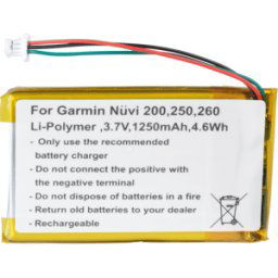FREI AKKU GPS GAR2 - Batería de navegador, Garmin nüvi, Li-Pol, 1250 mAh