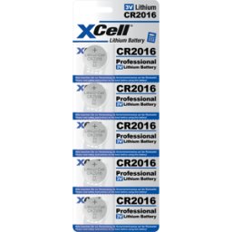 XCELL CR2016 5X - Célula de moneda de litio CR2016, blister de 5
