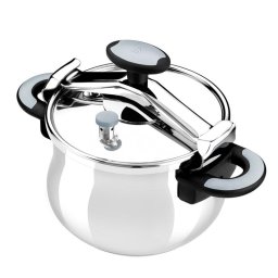 Olla a presión BRA A185502 6L Acero Inoxidable 18/10 Fondo Difusor Plata Baquelita
