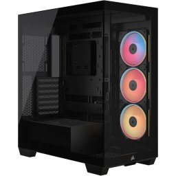 Corsair 3500X LX-R RGB Vidrio Templado 3x Ventiladores Soporte E-ATX Gestión Avanzada de Cables Hub iCUE LINK Negro
