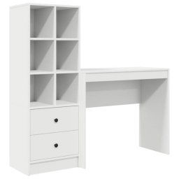 Conjunto escritorio y estantería Hedwig Max MDF 6 compartimentos 2 cajones 90 cm ancho