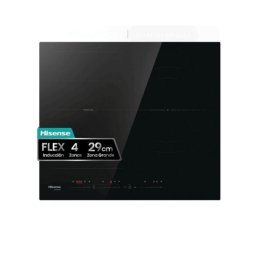 Vitrocerámica de inducción Hisense HI6352BSCE 7400 W 4 zonas Area Flex Control Slider 29 cm negro integrada