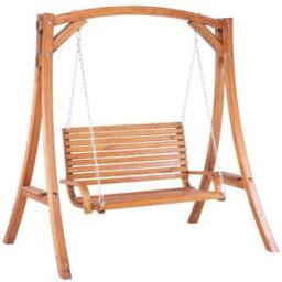 Beliani Columpio madera marrón
