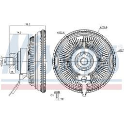 Embrague, ventilador de radiador NISSENS 86377