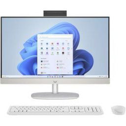 HP All in One 24-cr0002ns, Ryzen 5-7520U, 16GB, 512GB SSD, 23,8', W11. Blanco