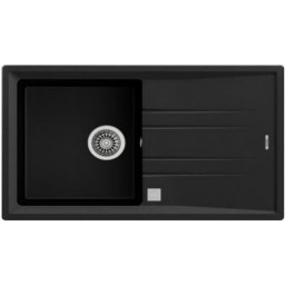 Fregadero Teka Stone 50 B-TG 1C 1E empotrado negro Tegranite+ 1 seno escurridor reversible