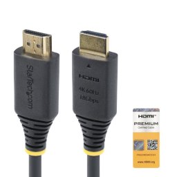 Cable HDMI StarTech 2m Premium Certificado 4K60Hz 18Gbps HDR10 ARC Negro