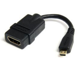 Adaptador Micro HDMI a HDMI StarTech HDADFM5IN 4K 30Hz Macho-Hembra 0,127 m Negro