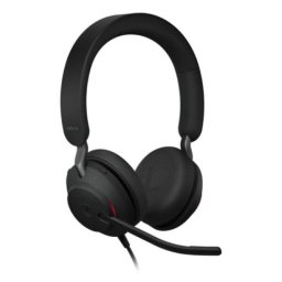 Auriculares Jabra Evolve2 40 SE con cable USB-A/USB-C para oficina y llamadas estéreo negros
